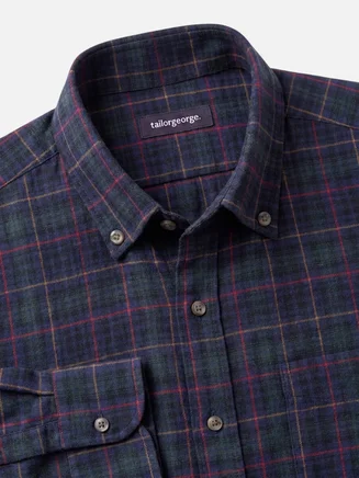 Grünes und blaues tartan-dickes Flanell hemd