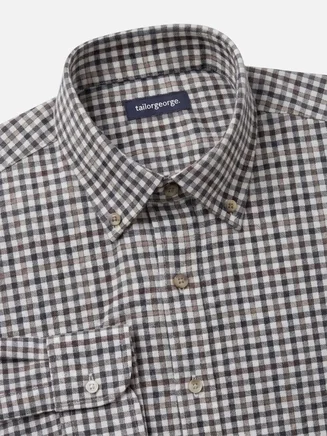 Karierte Braun Flanell Hemd